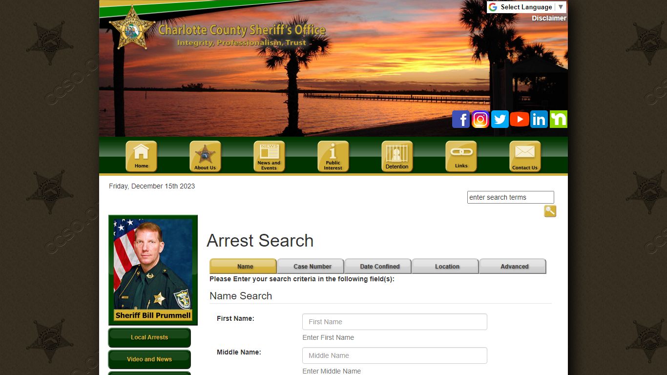 CCSO Arrest Database - Charlotte County Sheriff's Office Home