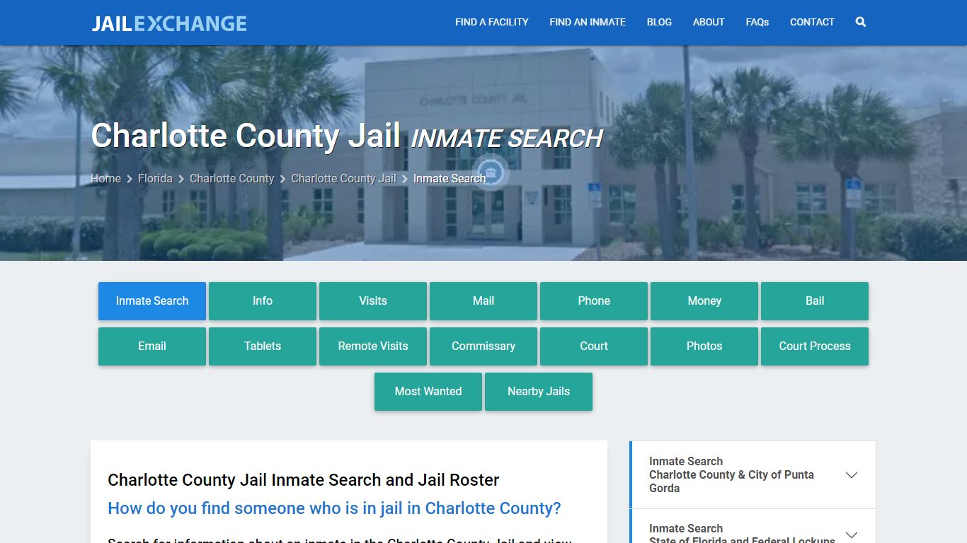 Inmate Search: Roster & Mugshots - Charlotte County Jail, FL